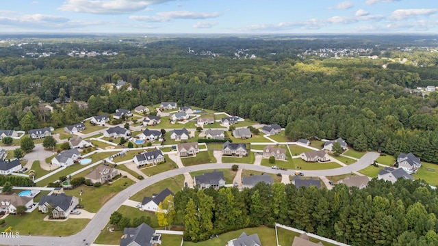 3806 Wyattwood Dr N, Wilson, NC 27896 - bird's eye view featuring a wooded view and a residential view