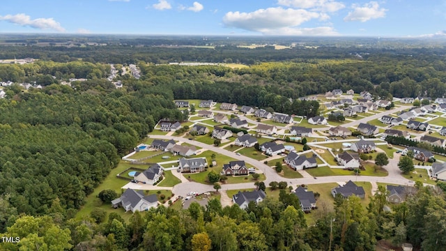 3806 Wyattwood Dr N, Wilson, NC 27896 - birds eye view of property featuring a view of trees and a residential view