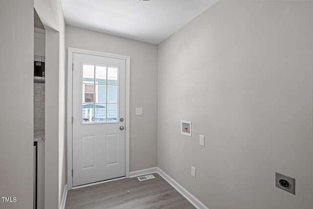 entryway featuring light wood-type flooring