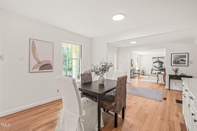 3006 Pump Station Ln, Durham, NC 27712 - dining room with light wood finished floors and baseboards