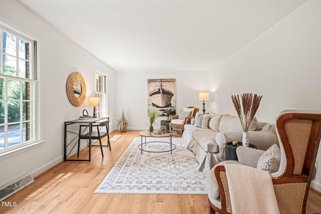 3006 Pump Station Ln, Durham, NC 27712 - living room featuring plenty of natural light and light wood-style flooring