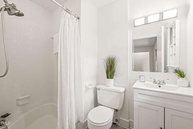 3006 Pump Station Ln, Durham, NC 27712 - bathroom with vanity and shower / bathtub combination with curtain