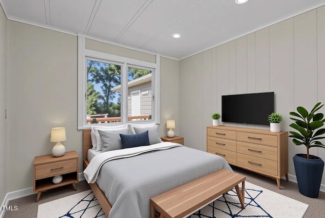 4193 Ji Oakes Rd, Bullock, NC 27507 - bedroom with light colored carpet, recessed lighting, and baseboards