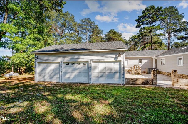 4193 Ji Oakes Rd, Bullock, NC 27507 - detached garage with central air condition unit