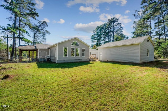 4193 Ji Oakes Rd, Bullock, NC 27507 - rear view of property featuring crawl space