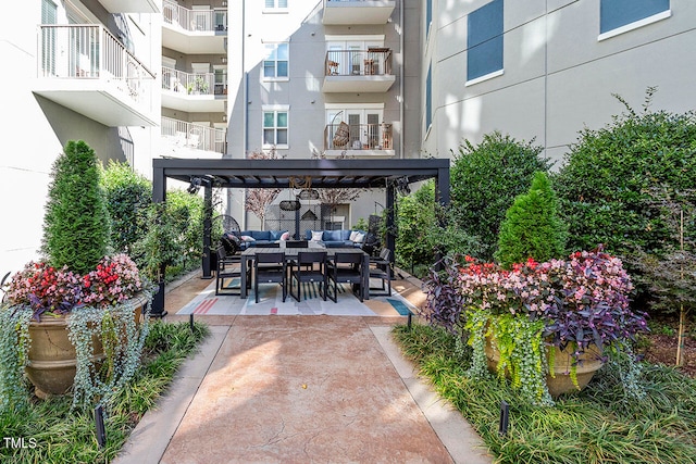 view of patio featuring outdoor lounge area