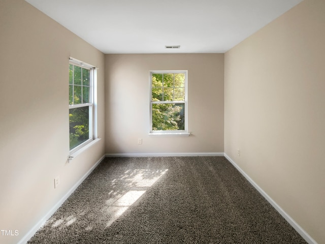 view of carpeted spare room