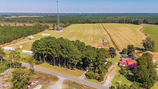 bird's eye view featuring a rural view