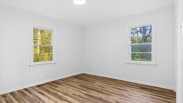 empty room with wood-type flooring