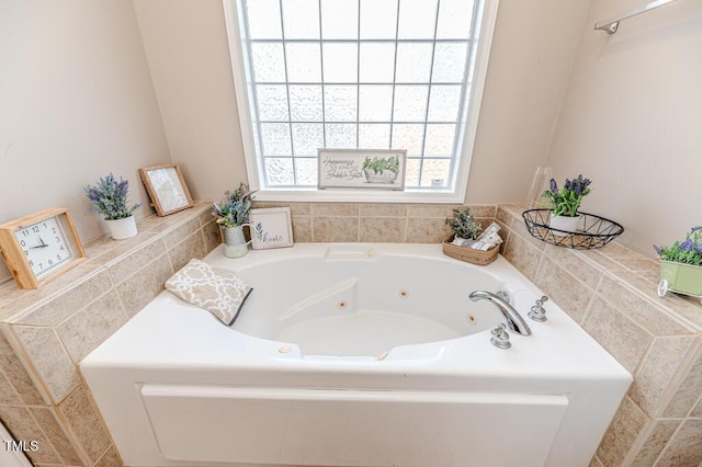 bathroom featuring a tub