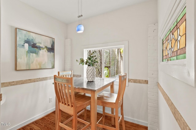 dining room featuring wood-type flooring