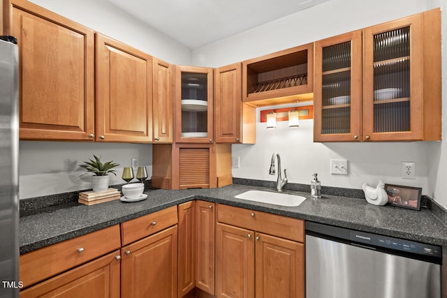 kitchen featuring sink and dishwasher