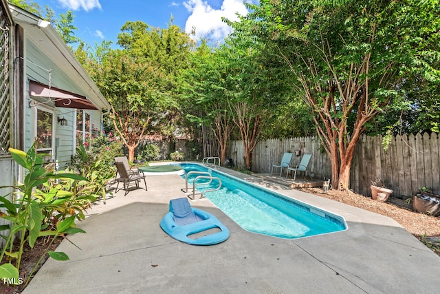 view of pool featuring a patio area