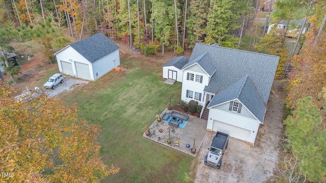 birds eye view of property