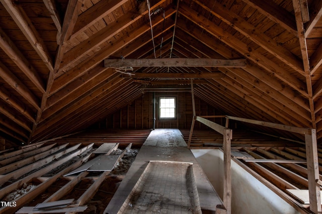 view of attic