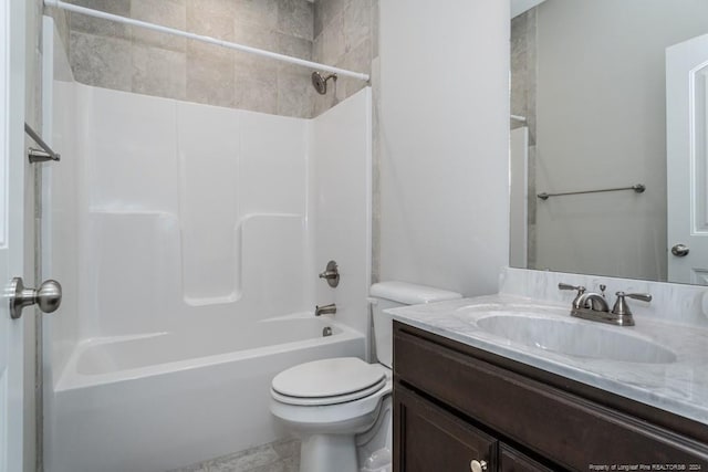 5737 Pooh Ave, Stedman, NC 28391 - full bathroom with toilet, vanity, and washtub / shower combination