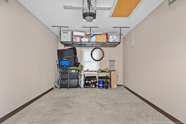 garage featuring a garage door opener