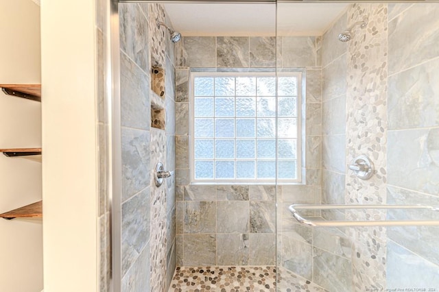 3375 Carolina Way, Sanford, NC 27332 - bathroom with a stall shower and plenty of natural light