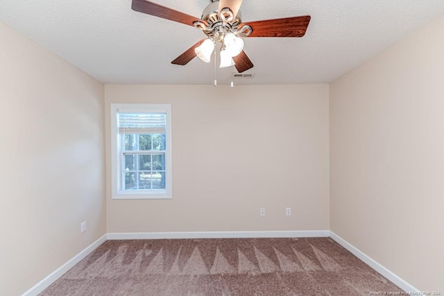 3375 Carolina Way, Sanford, NC 27332 - empty room featuring carpet floors, a ceiling fan, baseboards, and a textured ceiling