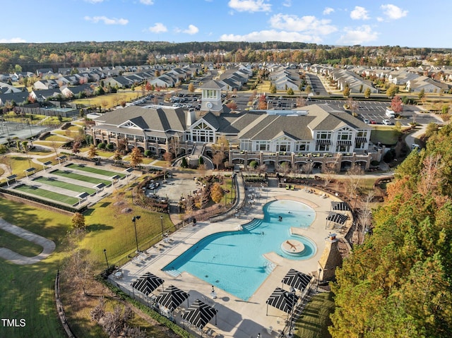 birds eye view of property