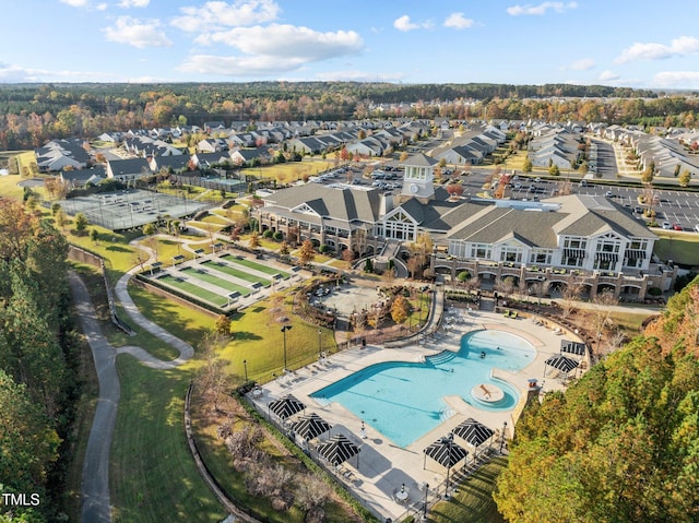 birds eye view of property