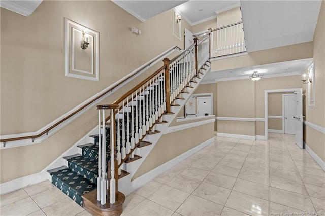 stairs with ornamental molding