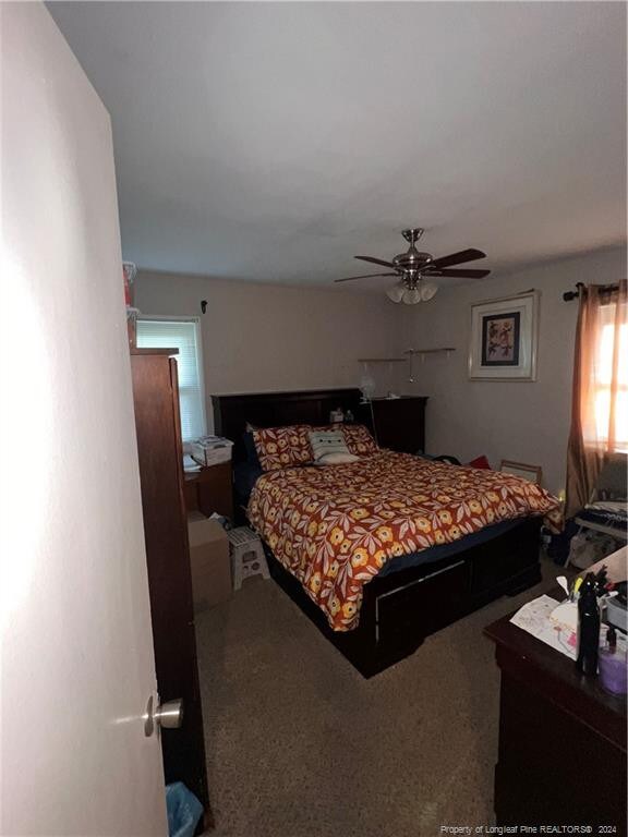 bedroom with ceiling fan