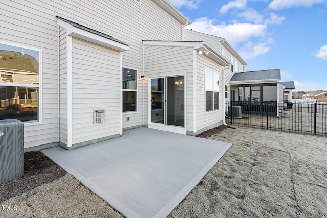 view of patio featuring central AC unit