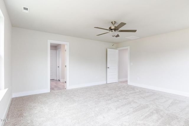 456 Barbour Farm Ln, Four Oaks, NC 27524 - unfurnished room featuring light colored carpet, a ceiling fan, and baseboards