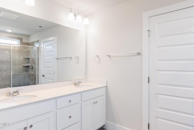 456 Barbour Farm Ln, Four Oaks, NC 27524 - full bath featuring double vanity and a stall shower