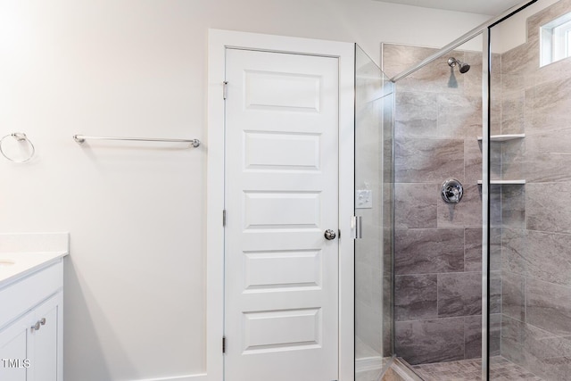 456 Barbour Farm Ln, Four Oaks, NC 27524 - bathroom with a shower stall and vanity