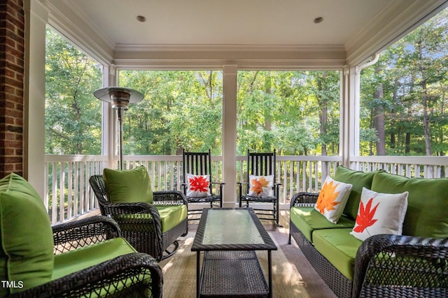 sunroom featuring plenty of natural light