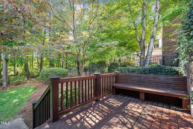 view of wooden deck