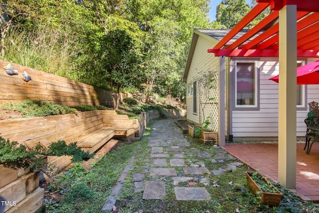 view of yard with a patio