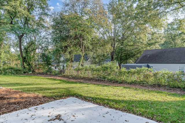 view of yard with a patio area