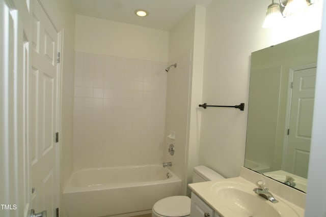 1001 Hillsborough St Unit 304, Raleigh, NC 27603 - bathroom featuring vanity, bathtub / shower combination, and recessed lighting