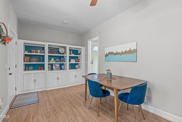 1209 Edgevale Rd, Durham, NC 27701 - dining area with wood finished floors and ceiling fan