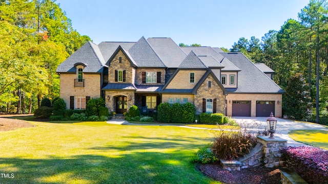 view of front of property featuring a front yard