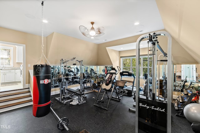 view of exercise room