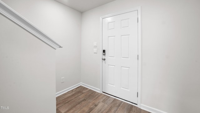 entrance foyer featuring hardwood / wood-style floors