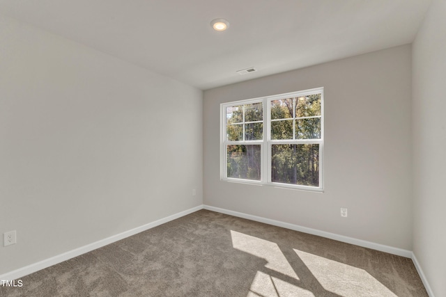 view of carpeted spare room