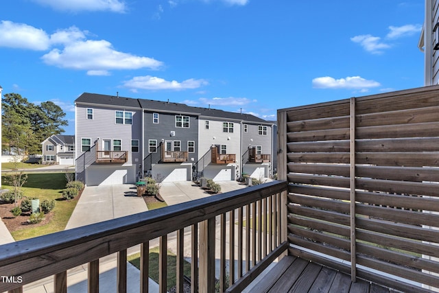 wooden terrace with a patio