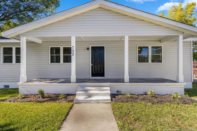 view of front of property with a porch