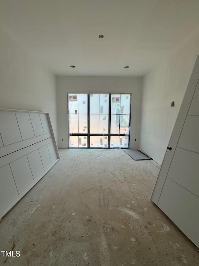 view of spare room