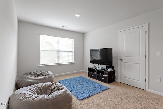 view of carpeted living room