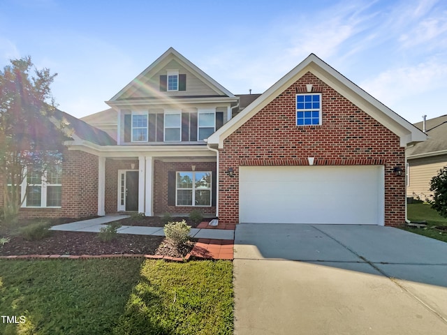 view of property with a garage