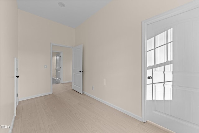 unfurnished room featuring light wood-type flooring