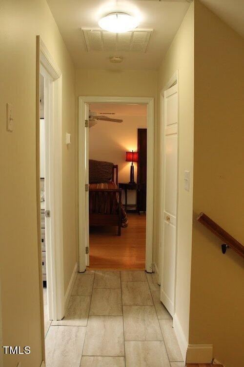 hallway featuring light hardwood / wood-style floors