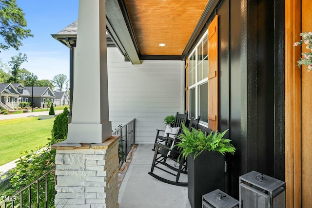 view of patio / terrace featuring covered porch