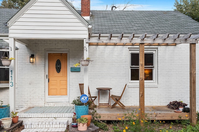 exterior space with a wooden deck